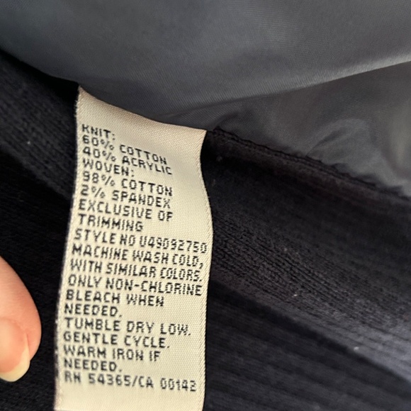 Denim Sweater Women's size Medium Full Zip Cross Stitch Business  Casual preppy - Picture 8 of 12